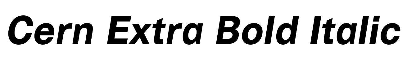 Cern Extra Bold Italic